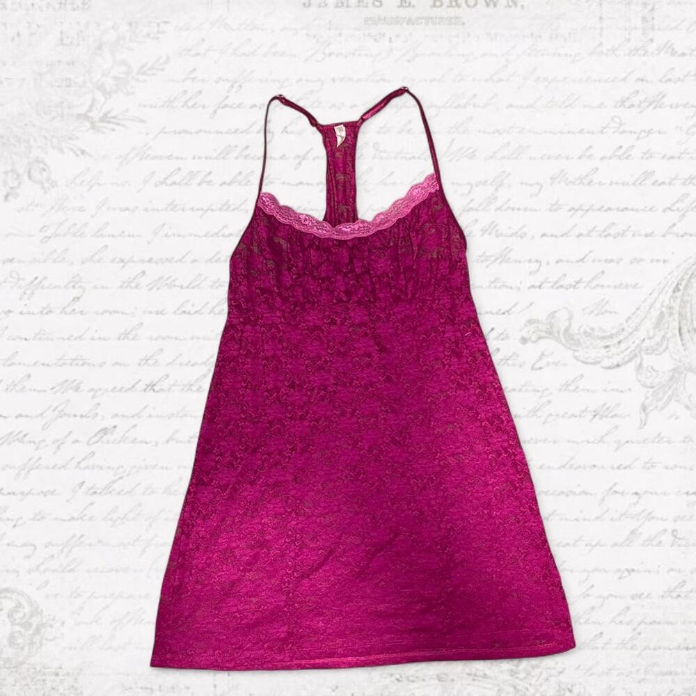 Y2k george sheer lace purple cami with light purple lace